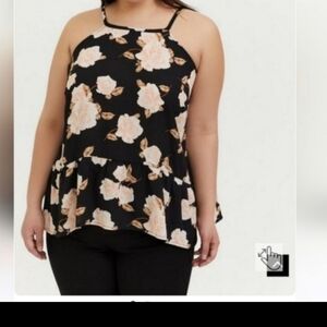 Nwot Torrid 2 Georgette Drop Waist Halter Top